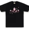 Noxx Чоловіча футболка з принтом BAPE SAKURA LOGO, Чорний