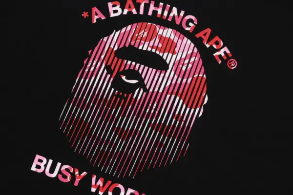 Noxx Чоловіча футболка з принтом BAPE ABC CAMO FADE APE HEAD, Чорний Noxx Чоловіча футболка з принтом BAPE ABC CAMO FADE APE HEAD, Чорний