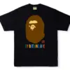 Noxx Чоловіча футболка з принтом BAPE COLORS BY BATHING APE, Чорний