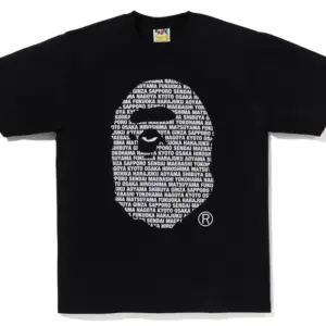 Noxx Чоловіча футболка з принтом BAPE JAPAN APE HEAD, Чорний