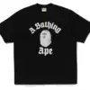 Noxx Чоловіча футболка з принтом BAPE COLLEGE, Чорний Noxx Чоловіча футболка з принтом BAPE COLLEGE, Чорний