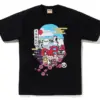 Noxx Чоловіча футболка з принтом BAPE JAPAN CULTURE APE, Чорний Noxx Чоловіча футболка з принтом BAPE JAPAN CULTURE APE, Чорний