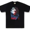 Noxx Чоловіча футболка з принтом BAPE VAMPIRE CASTLE, Чорний Noxx Чоловіча футболка з принтом BAPE VAMPIRE CASTLE, Чорний