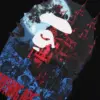 Noxx Чоловіча футболка з принтом BAPE VAMPIRE CASTLE, Чорний Noxx Чоловіча футболка з принтом BAPE VAMPIRE CASTLE, Чорний