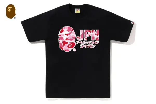 Noxx Чоловіча футболка з принтом BAPE JPN KATAKANA, Чорний