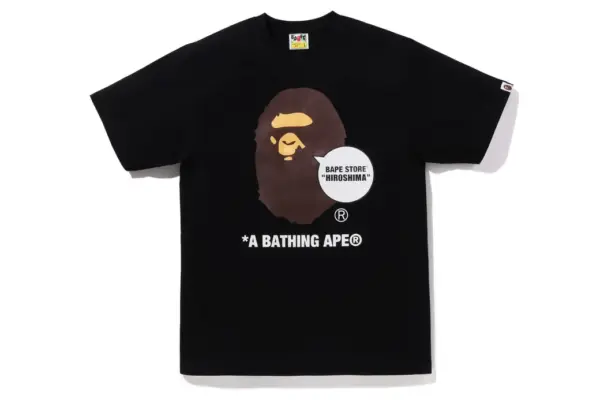 Noxx Чоловіча футболка з принтом BAPE STORE HIROSHIMA, Чорний
