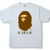 Noxx Чоловіча футболка з принтом BAPE COLORS BY BATHING APE, Сірий Noxx Чоловіча футболка з принтом BAPE COLORS BY BATHING APE, Сірий
