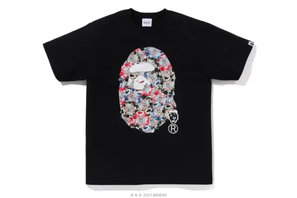Noxx Чоловіча футболка з принтом BAPE X TAMAGOTCHI, Чорний