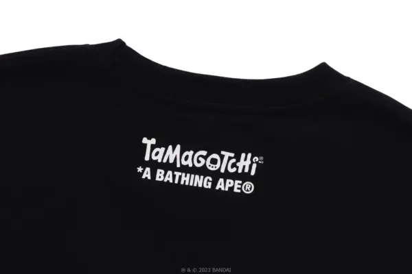 Noxx Чоловіча футболка з принтом BAPE X TAMAGOTCHI, Чорний