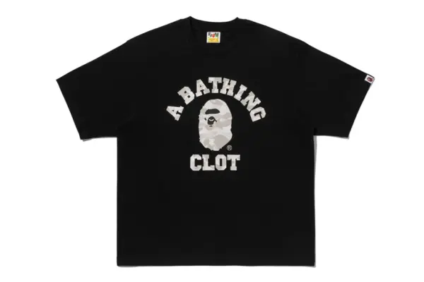 Noxx Чоловіча футболка з принтом BAPE CLOT, Чорний Noxx Чоловіча футболка з принтом BAPE CLOT, Чорний