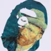 Noxx Чоловіча футболка з принтом BAPE X Van Gogh, Білий Noxx Чоловіча футболка з принтом BAPE X Van Gogh, Білий
