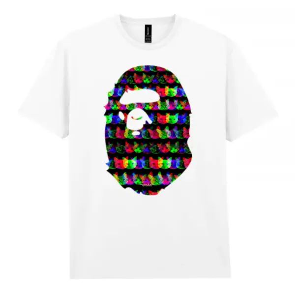 Noxx Чоловіча футболка з принтом Bape Бейп 000012, Білий
