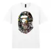 Noxx Чоловіча футболка з принтом Bape Бейп 000095, Білий Noxx Чоловіча футболка з принтом Bape Бейп 000095, Білий