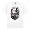Noxx Чоловіча футболка з принтом Bape Бейп 000098, Білий Noxx Чоловіча футболка з принтом Bape Бейп 000098, Білий
