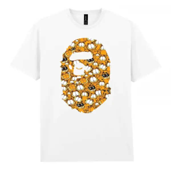 Noxx Чоловіча футболка з принтом Bape Бейп 000036, Білий Noxx Чоловіча футболка з принтом Bape Бейп 000036, Білий
