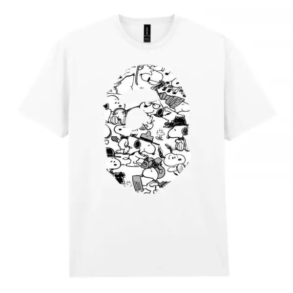 Noxx Чоловіча футболка з принтом Bape Бейп 000040, Білий