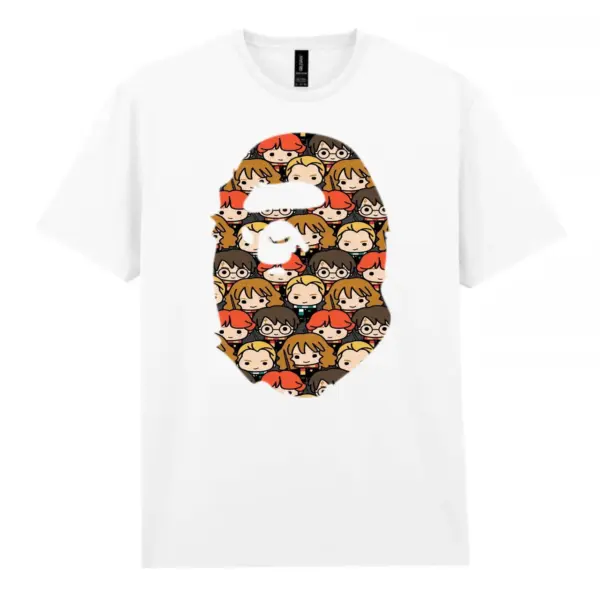 Noxx Чоловіча футболка з принтом Bape Бейп 000041, Білий Noxx Чоловіча футболка з принтом Bape Бейп 000041, Білий