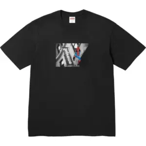 Noxx Чоловіча футболка з принтом Supreme Spiderman, Чорний Noxx Чоловіча футболка з принтом Supreme Spiderman, Чорний