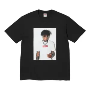 Noxx Чоловіча футболка з принтом Supreme NBA Youngboy, Чорний Noxx Чоловіча футболка з принтом Supreme NBA Youngboy, Чорний