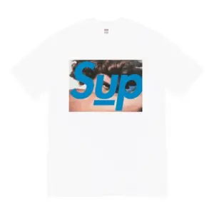 Noxx Чоловіча футболка з принтом Supreme Undercover Face, Білий Noxx Чоловіча футболка з принтом Supreme Undercover Face, Білий