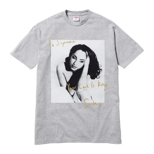 Noxx Чоловіча футболка з принтом Supreme Sade, Сірий Noxx Чоловіча футболка з принтом Supreme Sade, Сірий