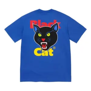 Noxx Чоловіча футболка з принтом Supreme Black Cat, Синій