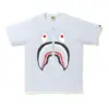 Noxx Чоловіча футболка з принтом Bape Shark, Білий Noxx Чоловіча футболка з принтом Bape Shark, Білий