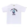 Noxx Чоловіча футболка з принтом Bape Tie Dye College, Білий