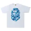 Noxx Чоловіча футболка з принтом Bape ABC Camo Big Ape Head, Білий