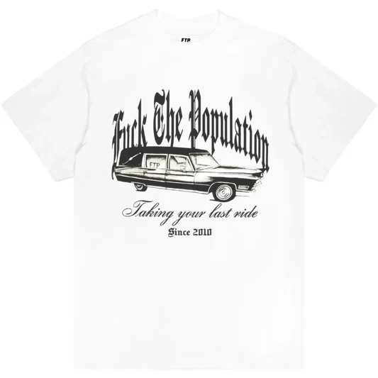 Noxx Чоловіча футболка з принтом FTP Last Ride, Білий