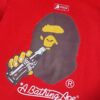 Noxx Чоловіча футболка з принтом Bape A Bathing Ape x Coca-Cola Ape, Червоний