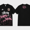 Noxx Чоловіча футболка з принтом Adiadas x Stussy Japanese Tattoo, Чорний