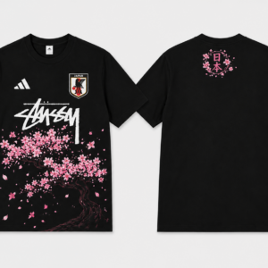Noxx Чоловіча футболка з принтом Adiadas x Stussy Japanese Tattoo, Чорний Noxx Чоловіча футболка з принтом Adiadas x Stussy Japanese Tattoo, Чорний