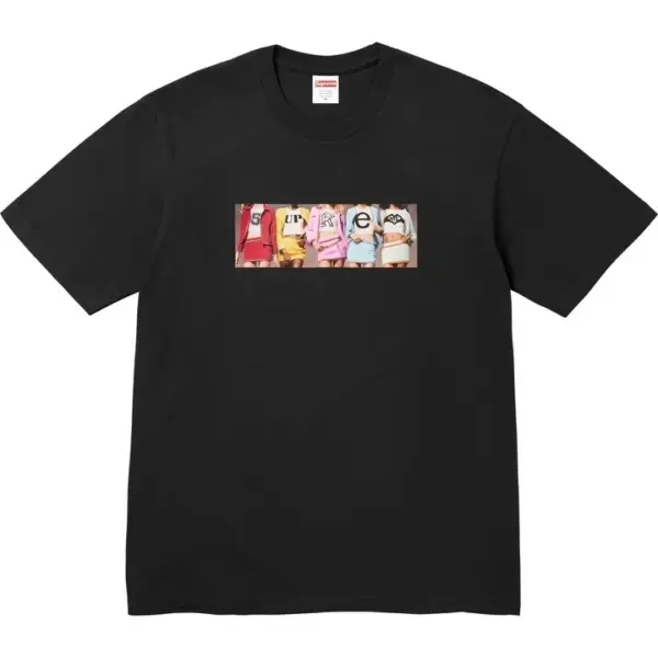Noxx Чоловіча футболка з принтом Supreme Girls, Чорний Noxx Чоловіча футболка з принтом Supreme Girls, Чорний