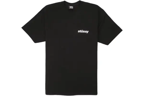 Noxx Чоловіча футболка з принтом Stussy Rollers, Чорний Noxx Чоловіча футболка з принтом Stussy Rollers, Чорний