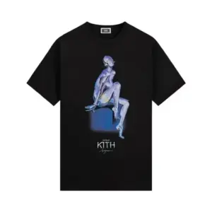 Noxx Чоловіча футболка з принтом Kith For Nanzuka Gallery Sorayama, Чорний Noxx Чоловіча футболка з принтом Kith For Nanzuka Gallery Sorayama, Чорний