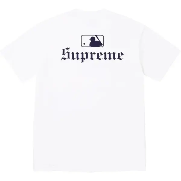 Noxx Чоловіча футболка з принтом Supreme MLB Teams NY, Білий