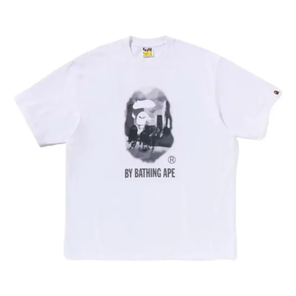 Noxx Чоловіча футболка з принтом A Bathing Ape Painting by Bathing Ape, Білий Noxx Чоловіча футболка з принтом A Bathing Ape Painting by Bathing Ape, Білий