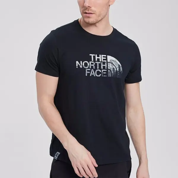 Noxx Чоловіча футболка з принтом Men's THE NORTH FACE 19ss Outdoor Snow, Чорний