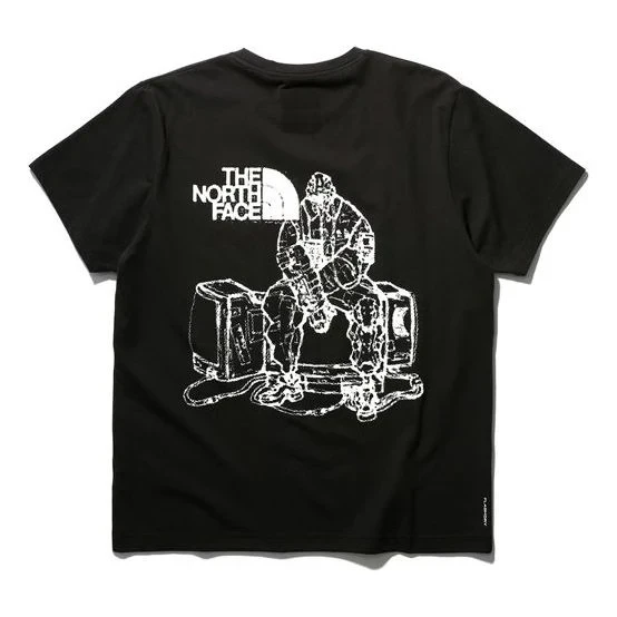Noxx Чоловіча футболка з принтом Men's THE NORTH FACE 19ss Outdoor Snow, Чорний
