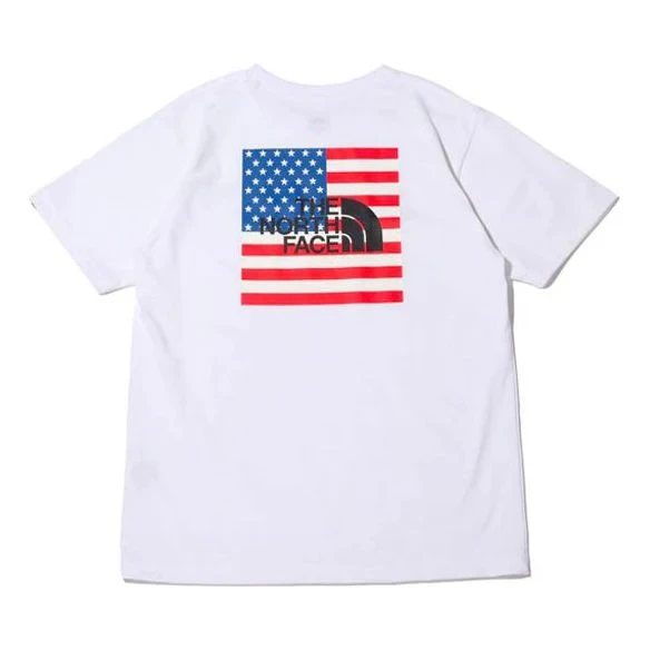 Noxx Чоловіча футболка з принтом THE NORTH FACE National Flag, Білий