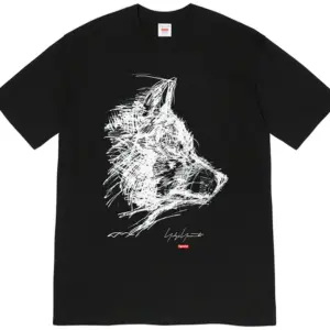 Noxx Чоловіча футболка з принтом Supreme-FW20 Week 4 x Yohji Yamamoto, Чорний Noxx Чоловіча футболка з принтом Supreme-FW20 Week 4 x Yohji Yamamoto, Чорний