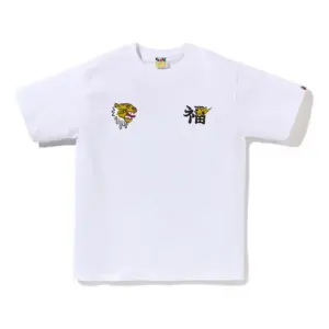 Noxx Чоловіча футболка з принтом A Bathing Ape Souvenir Graphic, Білий Noxx Чоловіча футболка з принтом A Bathing Ape Souvenir Graphic, Білий