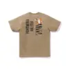 Noxx Чоловіча футболка з принтом A Bathing Ape Embroidery Style Tiger, Бежевий Noxx Чоловіча футболка з принтом A Bathing Ape Embroidery Style Tiger, Бежевий