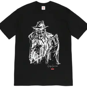 Noxx Чоловіча футболка з принтом Supreme Week 4 x Yohji Yamamoto, Чорний Noxx Чоловіча футболка з принтом Supreme Week 4 x Yohji Yamamoto, Чорний