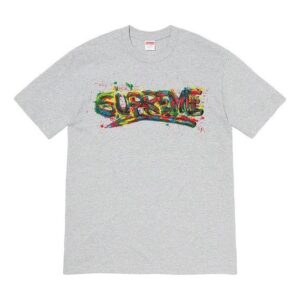 Noxx Чоловіча футболка з принтом Supreme, Сірий Noxx Чоловіча футболка з принтом Supreme, Сірий