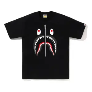 Noxx Чоловіча футболка з принтом A Bathing Ape Shark , Чорний Noxx Чоловіча футболка з принтом A Bathing Ape Shark , Чорний