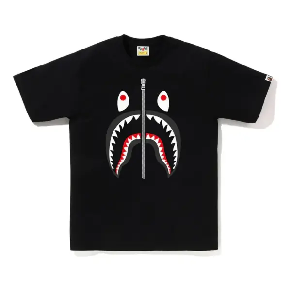 Noxx Чоловіча футболка з принтом A Bathing Ape Shark , Чорний
