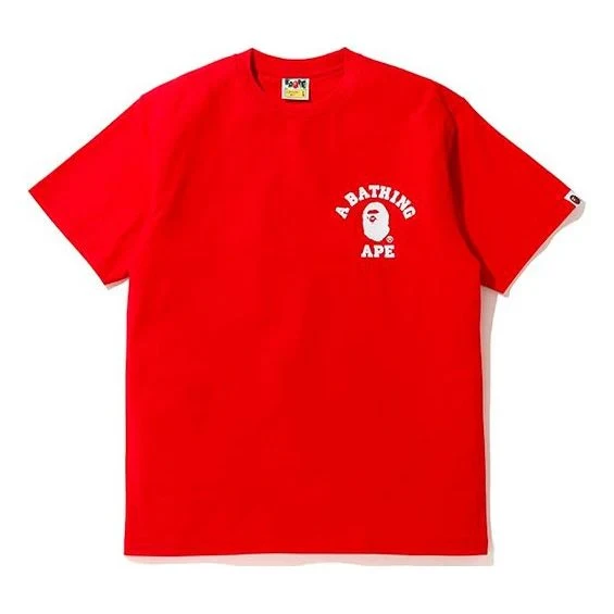 Noxx Чоловіча футболка з принтом A Bathing Ape, Червоний
