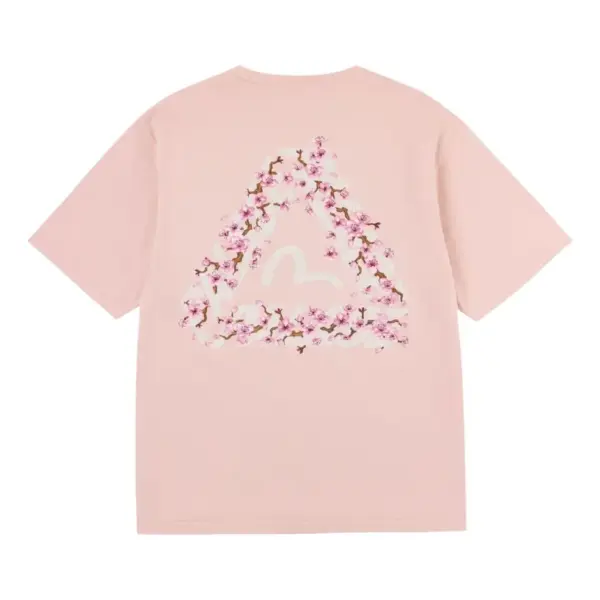 Noxx Чоловіча футболка з принтом Palace x EVISU Heavy, Рожевий Noxx Чоловіча футболка з принтом Palace x EVISU Heavy, Рожевий